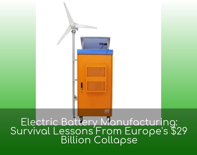 Electric Battery Manufacturing: Survival Lessons From Europe's $29 Billion Collapse